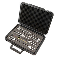Baseline Tuning Fork plus Striker with protective carrying case, 6-piece set (128, 256, 512, 1024, 2048, 4096 cps) — for Sensation in Clinical and Institutional Care