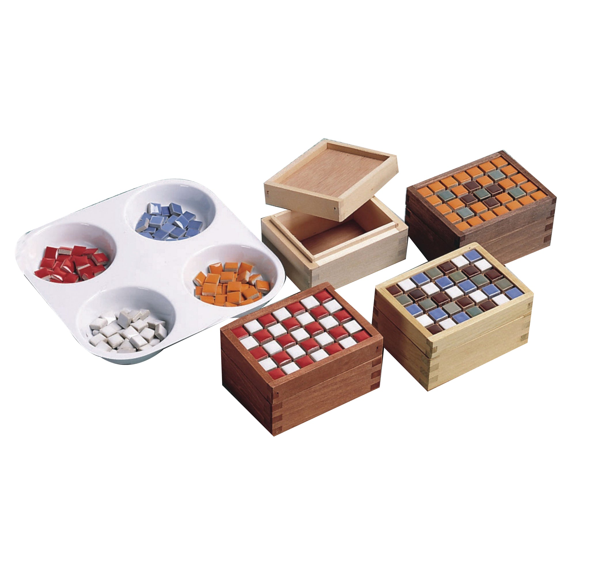 Allen Diagnostic Module Recessed Tile Boxes, Pack of 6 — for Manipulation in Clinical and Institutional Care