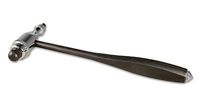 ADC Tromner Neurological Hammer, 8", Black and Chrome — for Sensation in Clinical and Institutional Care