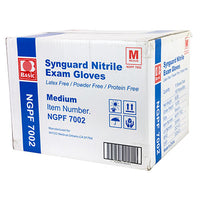 FEI Nitrile Exam Gloves, Latex-Free, Blue, Case of 10 (100 pieces per box, 1000 pieces total) — for PPE in Clinical and Institutional Care
