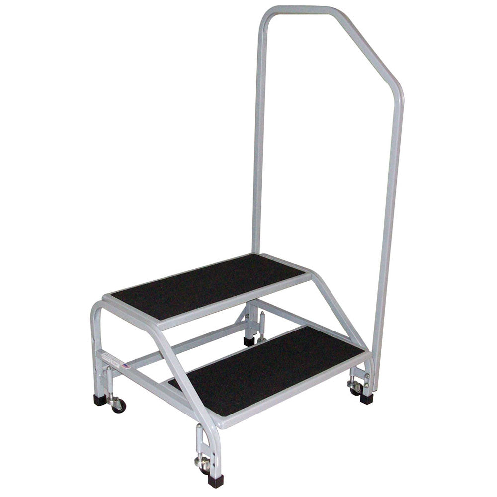 MedCare 2-Step Bariatric Step Stool with Handrail  | Heavy-Duty Assisted Access Platform