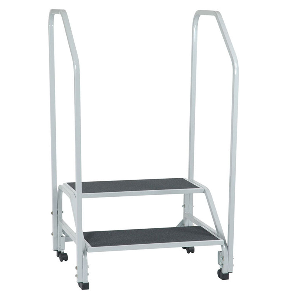 MedCare 2-Step Bariatric Step Stool with Handrail  | Heavy-Duty Assisted Access Platform