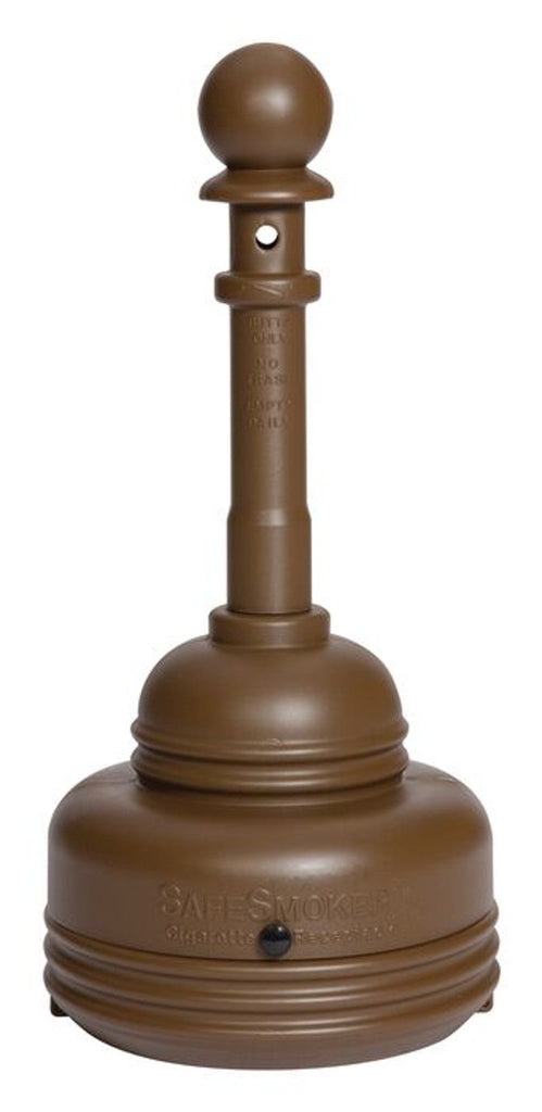 Justrite 1206GRAY 5 Quart Outdoor Ashtray, SafeSmoker™ Smoking Receptacles