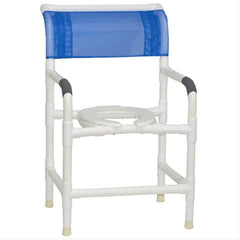 MJM 22" Mid-Size Shower Commode Chair, 375 lb Capacity