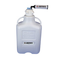 Justrite VaporTrap Carboy with Filter Kit, 20L HDPE, 83mm Cap, 6 Ports 1/8" OD Tubing