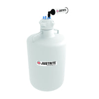 Justrite VaporTrap Carboy with Filter Kit, 20L RND HDPE, 83mm Cap, 6 Ports 1/8" OD Tubing