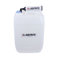 Justrite VaporTrap UN/DOT Carboy with Filter Kit, 20L HDPE, 70mm Cap, 6 Ports 1/8" OD Tubing