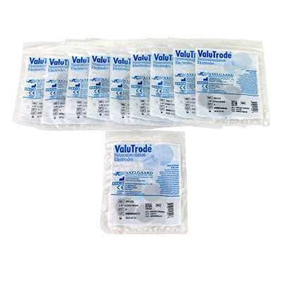 ValuTrode electrodes, white foam, 1.25" round, 40/case — for Electrotherapy Pain Management
