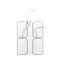 FabStim Premium Gel Self-Adhesive Electrode, White Foam Back, 2 x 3.5" Rectangle, 40/bag (10 sheets of 4) — for Electrotherapy Pain Management