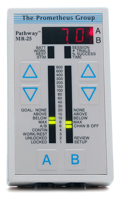 Prometheus Pathway MR-25 Dual Channel sEMG System with Vivid Tri-Color LED Display — for Women's Health and Wellness in Clinical and Institutional Care