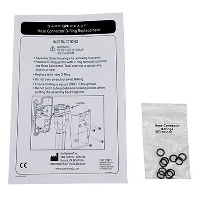Game Ready GRPro 2.1 Accessory - Hose Replacement O-Rings (Includes 10 O-Rings) — for Cold and Compression Therapy Systems
