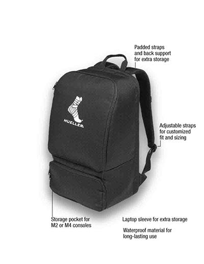Mueller RecoveryCare REVIVE, Adjustable Strap Backpack for M2 and M4 — for Treatment and Examination Rooms