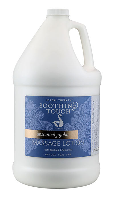 Soothing Touch Jojoba Unscented Lotion, 1 Gallon — for Massage Therapy and Muscle Recovery