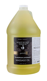 Soothing Touch Oil, European Lavender, 1 Gallon — for Massage Therapy and Muscle Recovery