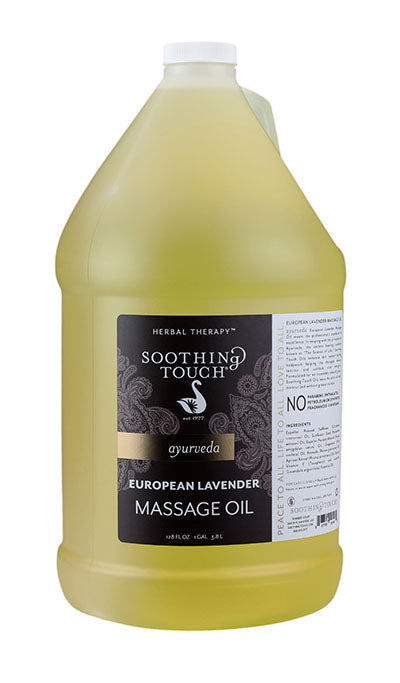 Soothing Touch Oil, European Lavender, 1 Gallon — for Massage Therapy and Muscle Recovery