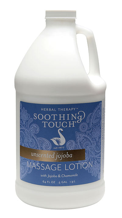 Soothing Touch Jojoba Unscented Lotion, 1/2 Gallon — for Massage Therapy and Muscle Recovery