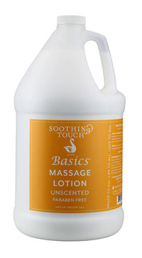 Soothing Touch Basics Lotion, Unscented, 1 Gallon — for Massage Therapy and Muscle Recovery