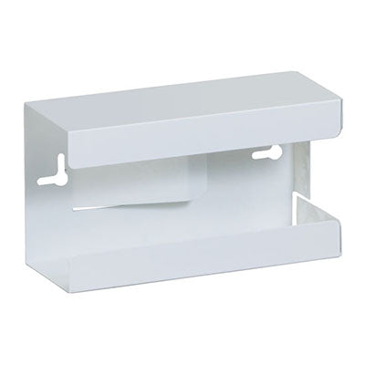 Clinton Glove Box Holder, Single White Steel — for Accessories in Clinical and Institutional Care
