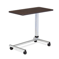 Clinton Over Bed table, U-Base, Walnut — for Treatment and Examination Rooms