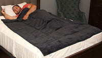 Sommerfly Sleep Tight Light Weighted Blanket, Navy Blue Corduroy, XL — for Strength Training and Rehabilitation