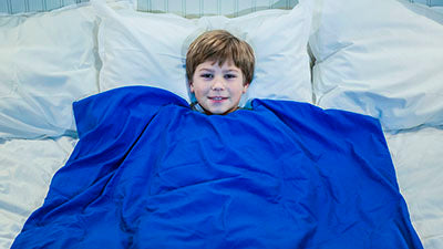 Sommerfly Wipe-Clean Weighted Blanket, Royal Blue, XS — for Strength Training and Rehabilitation