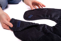 Sommerfly Relaxer Travel Sized Weighted Blanket, Navy Blue Corduroy, XL — for Strength Training and Rehabilitation