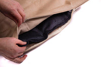 Sommerfly Relaxer Travel Sized Weighted Blanket Cover, Tan Corduroy, XL — for Strength Training and Rehabilitation