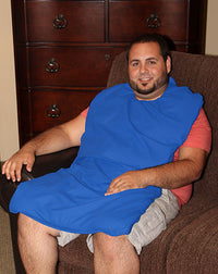 Sommerfly Wipe-Clean Relaxer Travel Sized Weighted Blanket, Royal Blue — for Strength Training and Rehabilitation