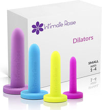 Intimate Rose Silicone Dilators for Women and Men, Small (Sizes 1-4), Pack of 4 — for Exercise and Therapy Floor Work