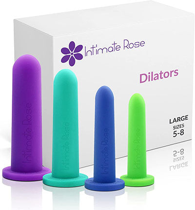 Intimate Rose Silicone Dilators for Women and Men, Large (Sizes 5-8), Pack of 4 — for Exercise and Therapy Floor Work