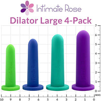Intimate Rose Silicone Dilators for Women and Men, Large (Sizes 5-8), Pack of 4 — for Exercise and Therapy Floor Work