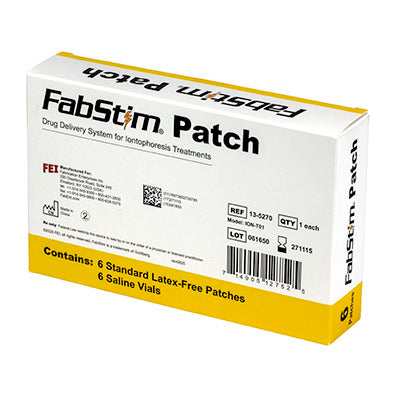 FabStim Iontophoresis Kit, Standard, 6 each patch/vial, 80mA-min — for Iontophoresis in Clinical and Institutional Care