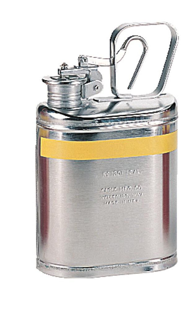 Justrite 1301 1 Gallon, 1.625in Mouth Opening, Stainless Steel Safety Can