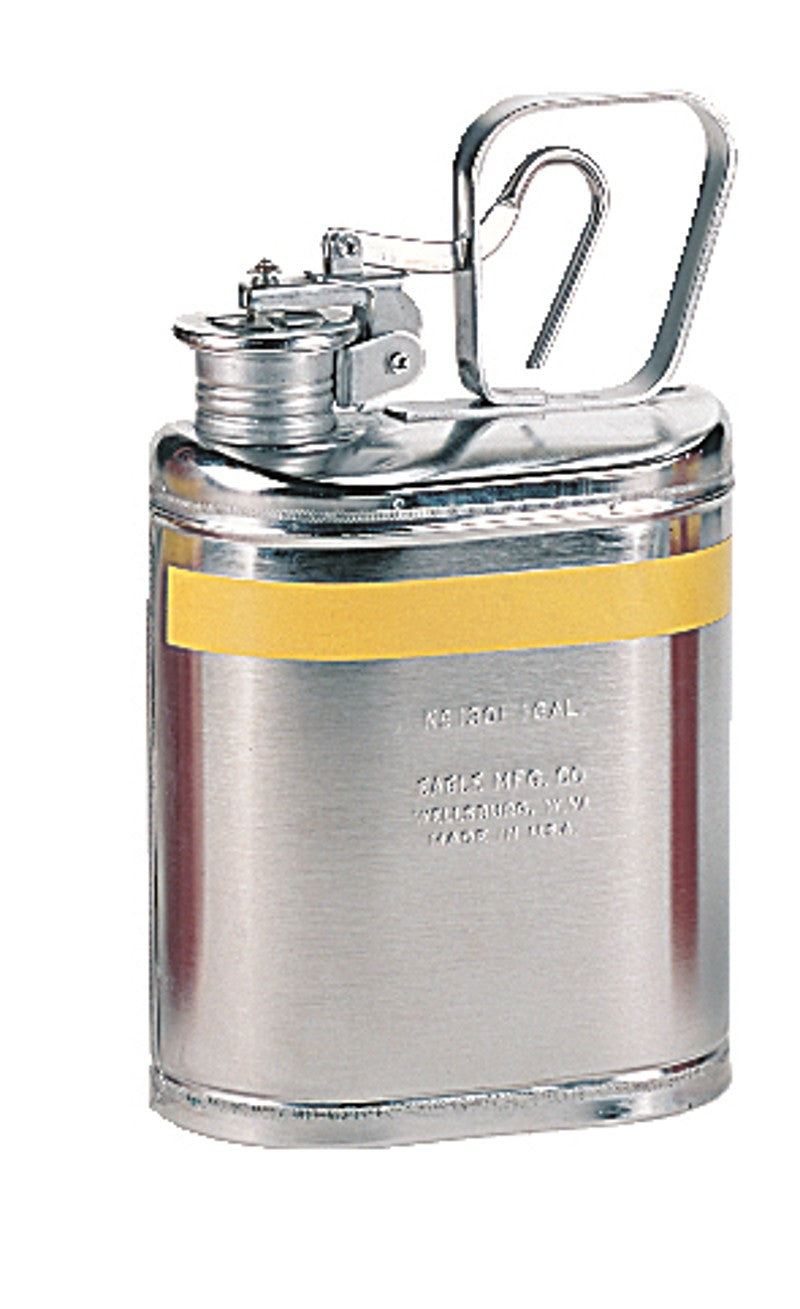 Justrite 1301 1 Gallon, 1.625in Mouth Opening, Stainless Steel Safety Can