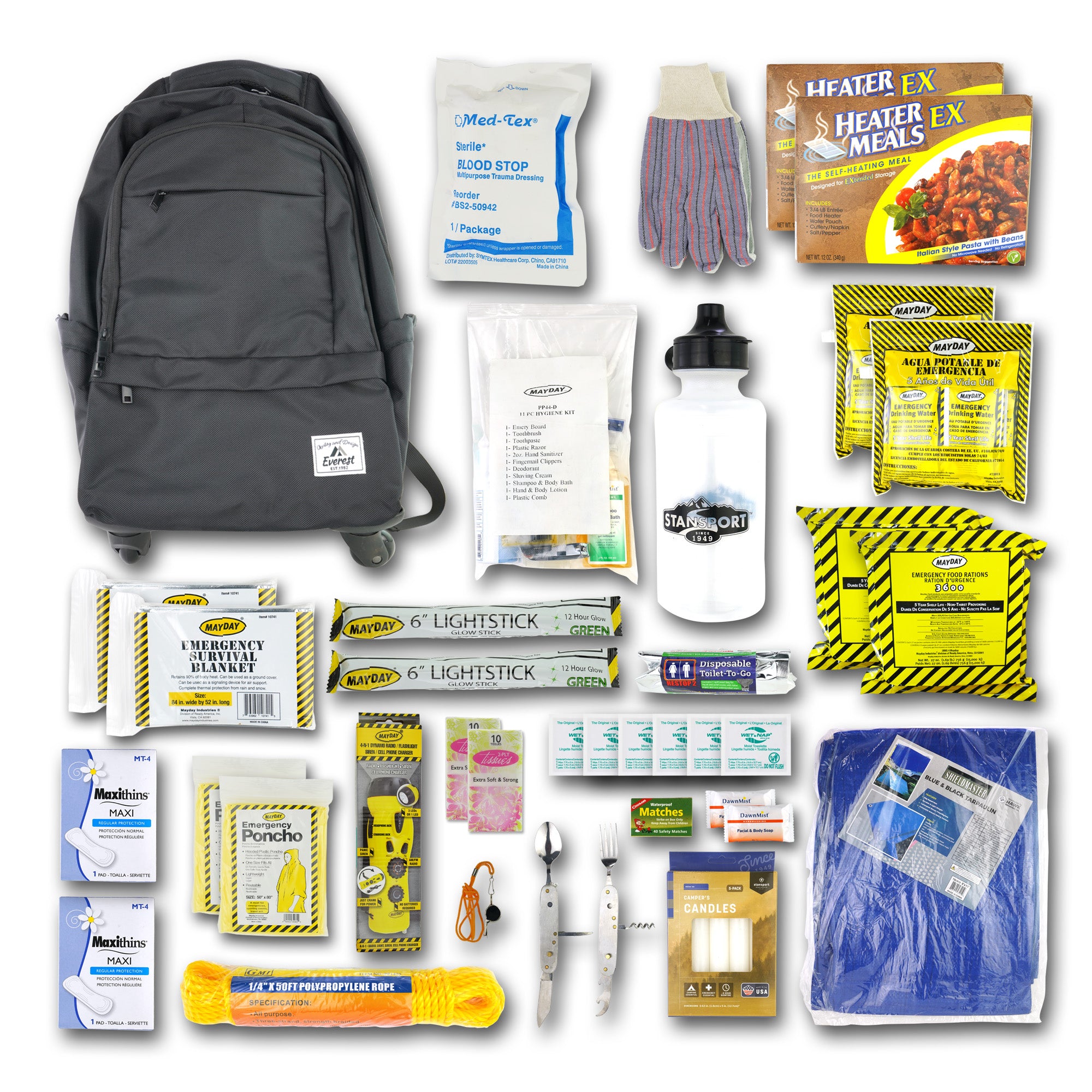 MayDay Roll And Go Survival Kit - Mobile Emergency Preparedness System