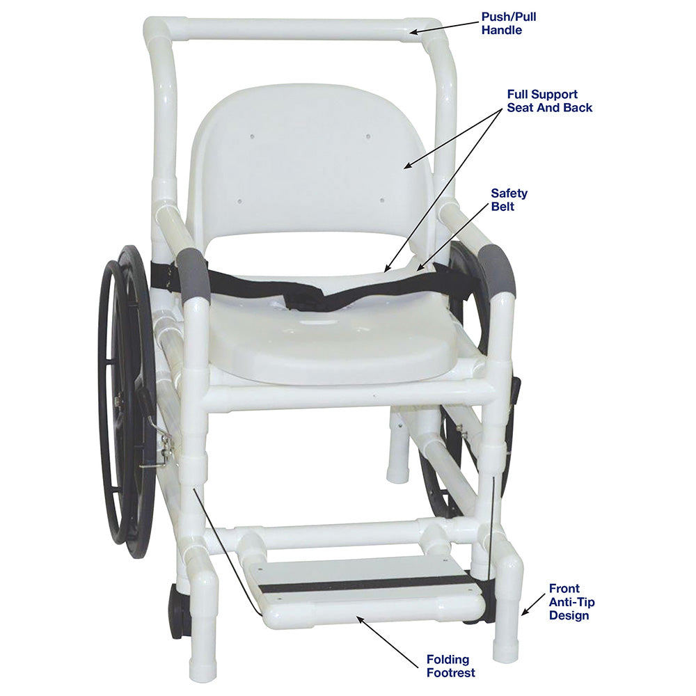 MJM International 131-18-24W-FS-MRI NON-Magnetic Self Propelled Pool Access / Rehab Shower