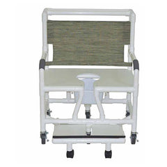 ConvaQuip 131-5HD-SF-WH-DM Bariatric Shower Chair With Sliding Footrest