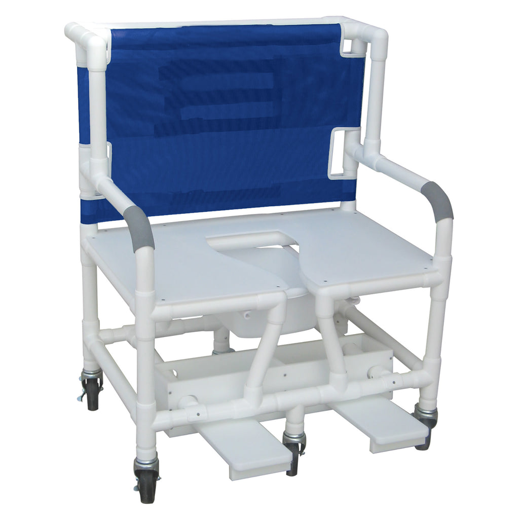 ConvaQuip 131-5HD Bariatric Shower Chair – | 700 lbs. Capacity Commode-Compatible Hygiene Support