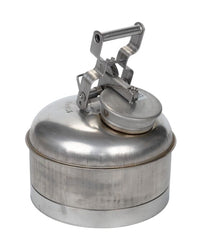 Justrite 1323 Metal Disposal Safety Can, Flame Arrester, Stainless Steel