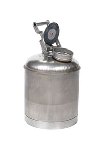 Justrite 1323 Metal Disposal Safety Can, Flame Arrester, Stainless Steel