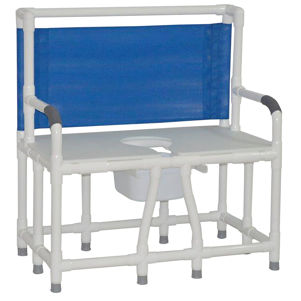 ConvaQuip 136-C10 Bariatric Bedside Commode | 1,000 lb Capacity Fixed-Arm Support