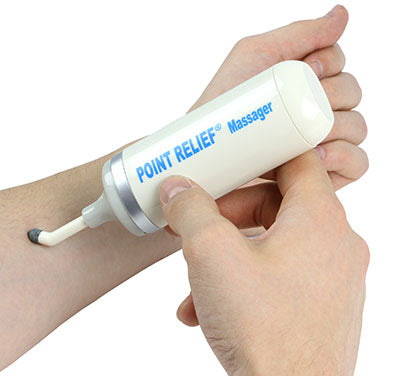 Point Relief Mini-Massager with Accessories — for Massage Therapy and Muscle Recovery