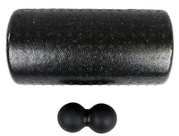 BakBalls Mobility Kit - Firm - BakBalls (black, firm) and 12" black foam roller — for Flexibility and Muscle Recovery