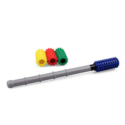 AFH massage roller w/4-pads (Y,R,G,B), small — for Massage Therapy and Muscle Recovery