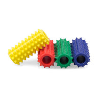 AFH massage roller w/4-pads (Y,R,G,B), small — for Massage Therapy and Muscle Recovery