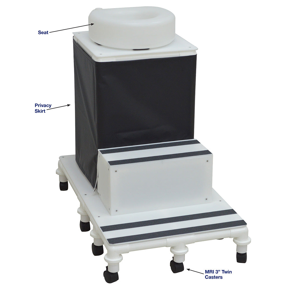 MJM International 145-DEF-CHAIR Defecography Chair Mounted On Rolling Platform