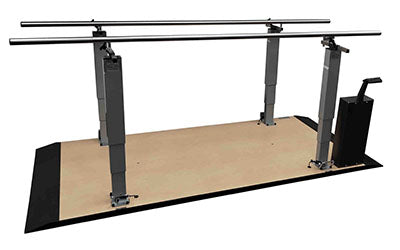 Armedica 7' Electric Height Platform Mount Parallel Bars, Single Platform — for Therapy and Rehabilitation Programs