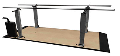 Armedica 15' Electric Height Split Platform Mount Parallel Bars, 3 Piece Platform — for Therapy and Rehabilitation Programs