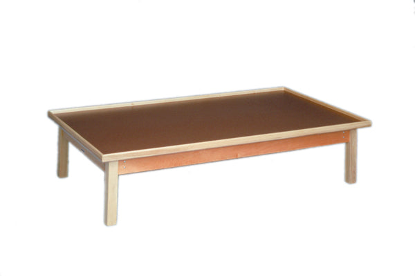 CanDo wooden platform table - fixed height, raised-rim, 8' x 6' x 19" — for Treatment and Examination Rooms