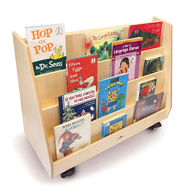 Whitney Brothers Deluxe Two Sided Mobile Book Display — for Pediatric Furniture in Clinical and Institutional Care